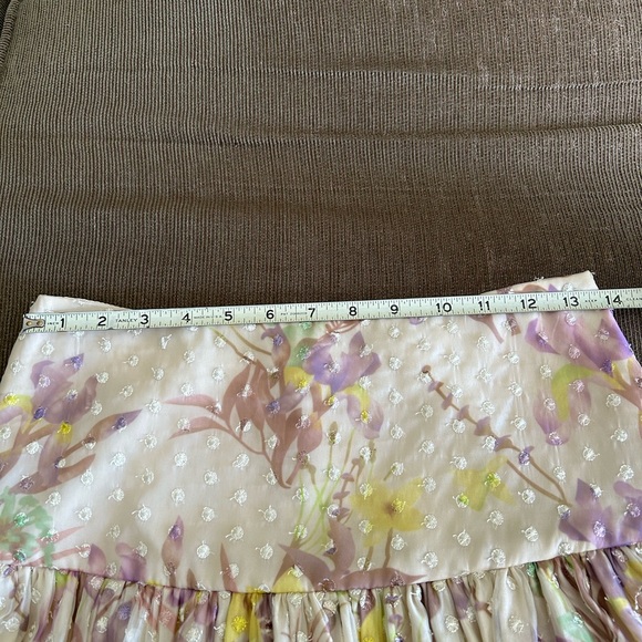Alexis Pheobe Floral Embroidered Mini Skirt - Cream and Purple RARE HTF - Picture 9 of 16